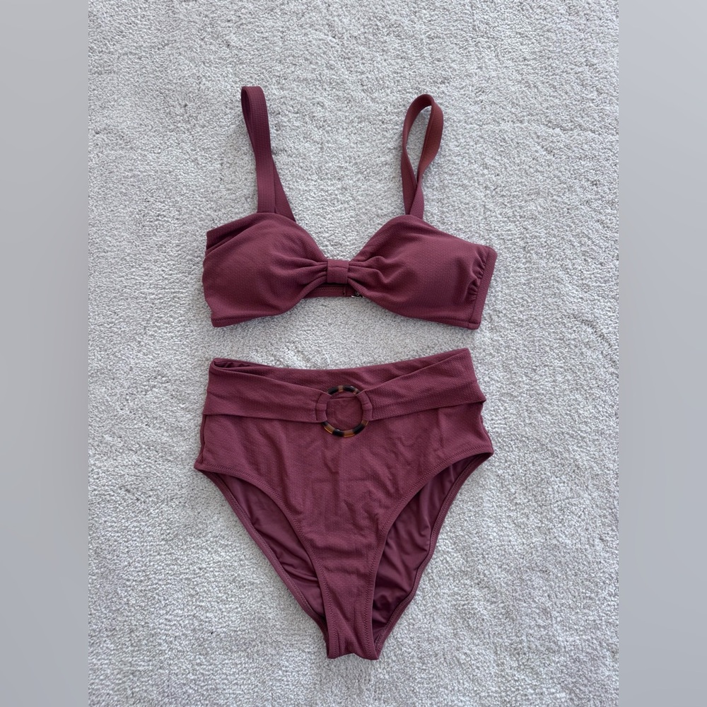 Cupshe Belted High-Waist Bikini set